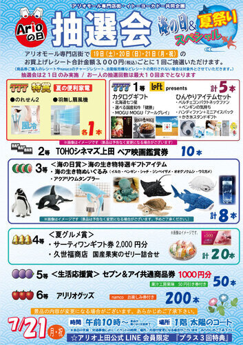 アリオの日大抽選会