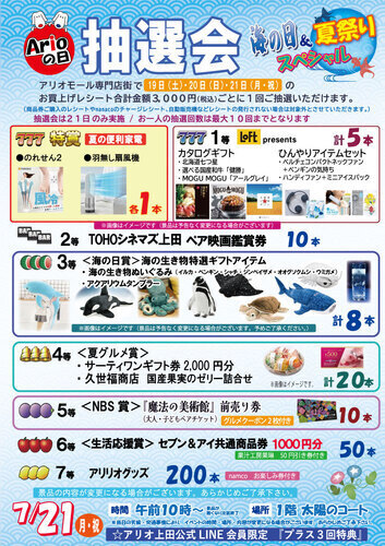 アリオの日大抽選会