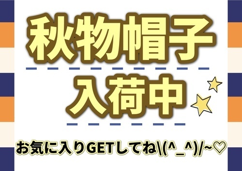 秋物入荷画像