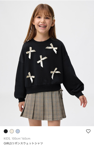GRLSリボンスウェットシャツ